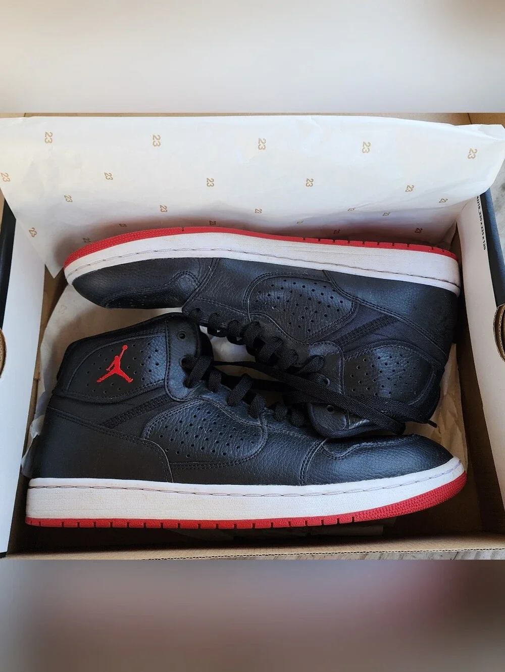 Jordan Access Bred Black Gym Red Size 10.5 (OG Box Included)